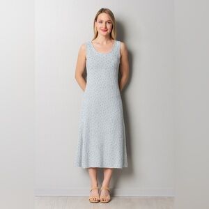 Vintage Y2K Woman All That Jazz Daisy Print Light Blue Babydoll Maxi Midi Dress